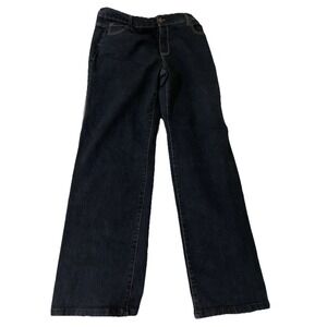 Avenue Denim Straight Leg Jeans Dark Wash Indigo Plus Size 18A Stretch Classic